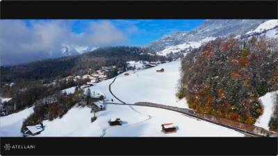 大雪覆盖的瑞士 4K60FPS帧视频