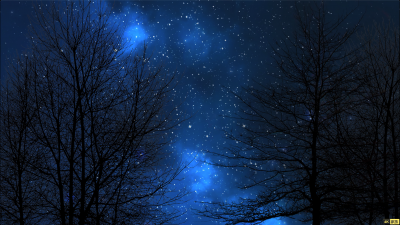 童话般的夜空 蓝色星云 4K梦境 现场墙纸