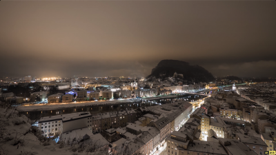 被雪覆盖的城市 高画质4K